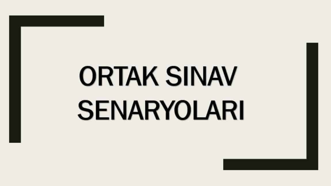 1. DÖNEM 2. YAZILI SINAV SENARYOLARI